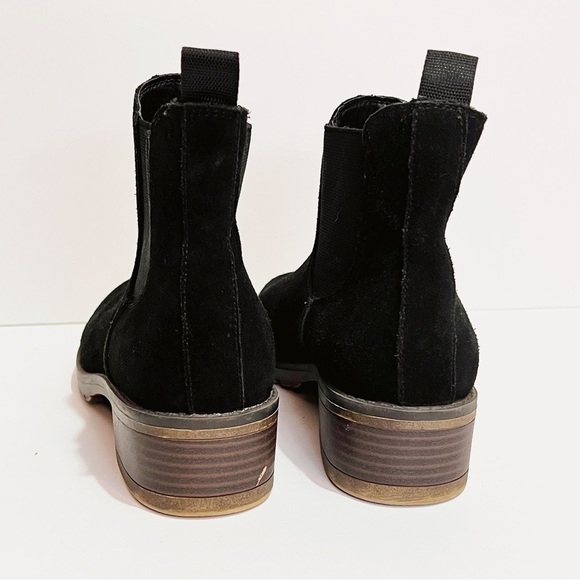 Kensie Suede Leather Chelsea Ankle Boot Womens 7 Black Casual Moto Slip on Shoe - Picture 6 of 10
